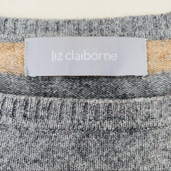 Liz Claiborne cashmere blend striped pullover sweater - Picture 6 of 6